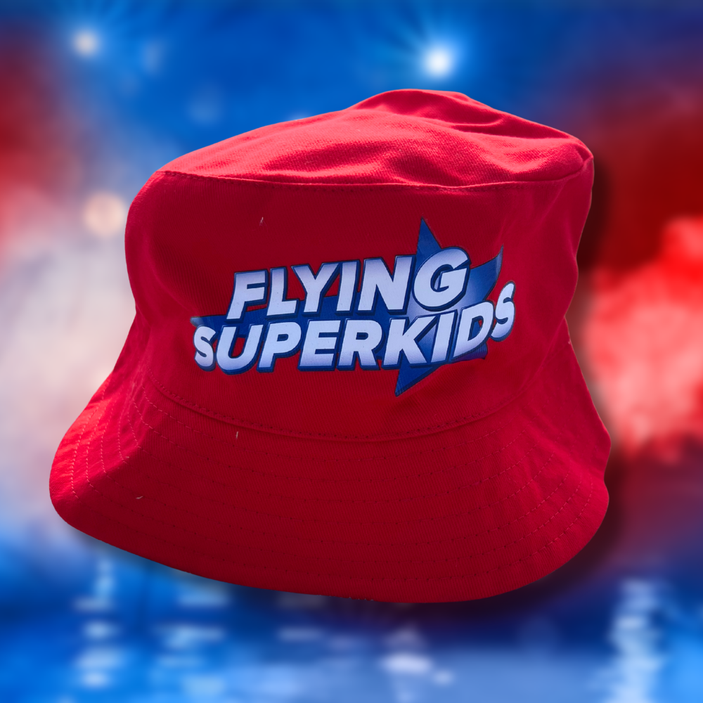 Flying Superkids bøllehat. God til varme sommerdage og som hat til børn