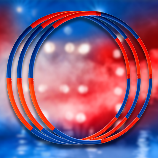 3stk flying superkids hulahopringe til børn i blå og rød