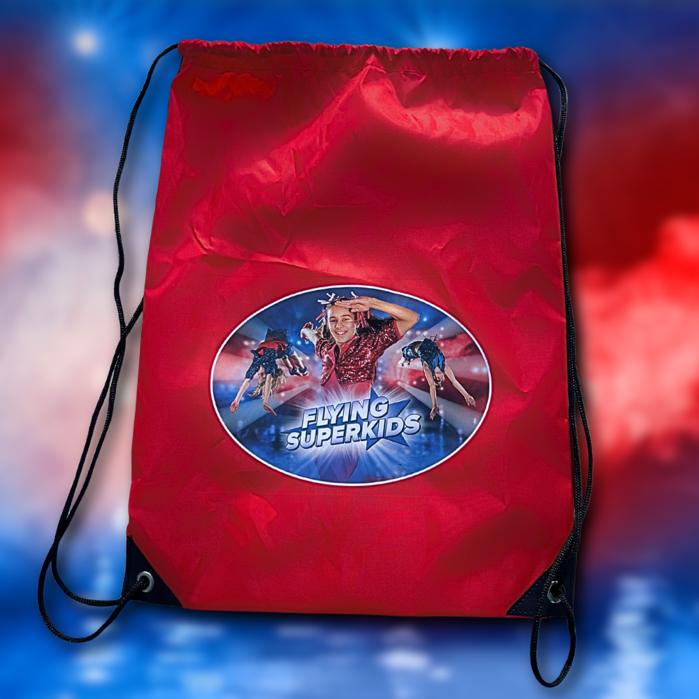 Rød Flying superkids gymnastiktaske. perfekt gymnastiktaske til børn