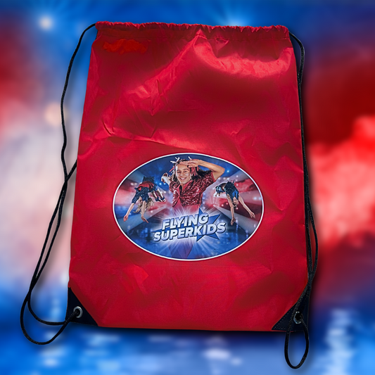 Rød Flying superkids gymnastiktaske. perfekt gymnastiktaske til børn