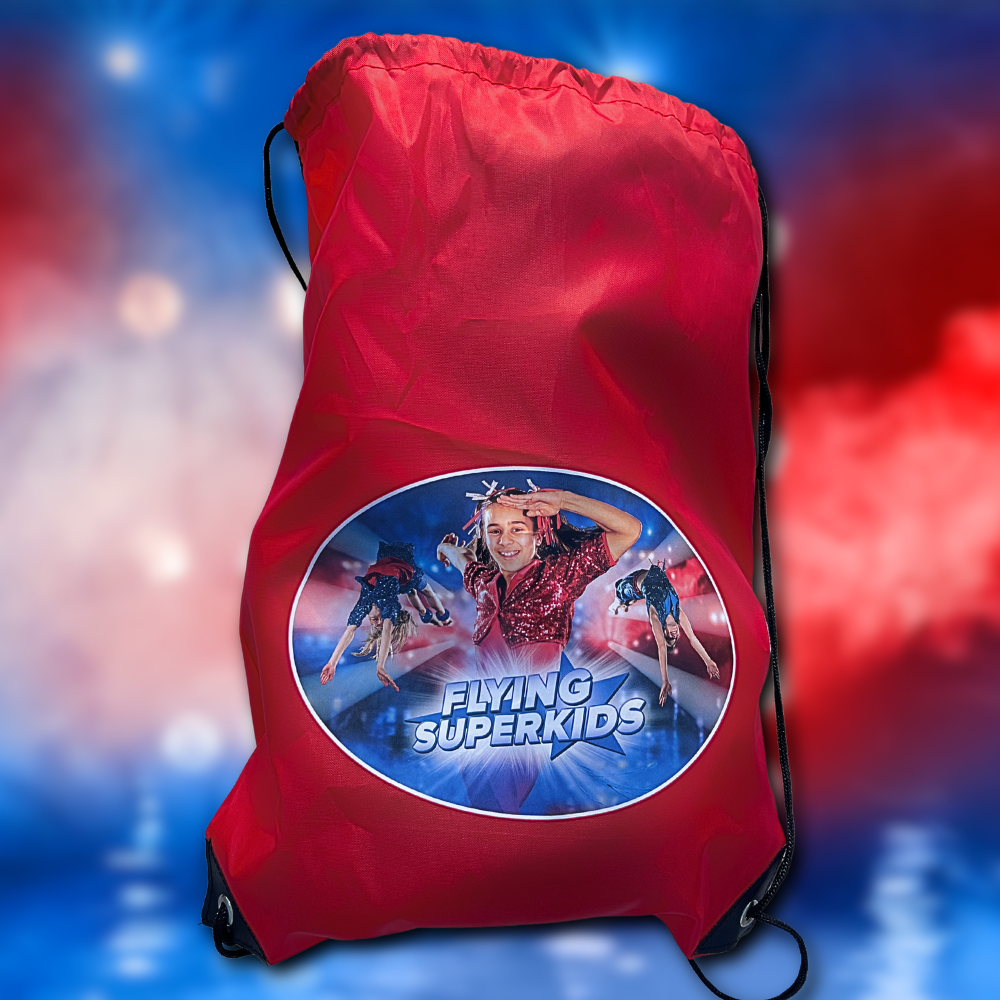 Rød Flying superkids gymnastiktaske. perfekt gymnastiktaske til børn