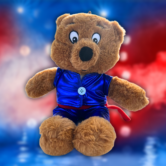 Flying Superkids bamse. Bobobamsen er til børn der elsker bamser og legetøj